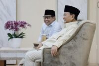 Ketua Umum Partai Gerindra Prabowo Subianto menyambangi kediaman Ketua umum PKB Muhaimin Iskandar (Cak Imin). (Instagram.com/@prabowo)