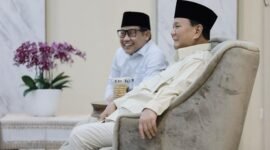 Ketua Umum Partai Gerindra Prabowo Subianto menyambangi kediaman Ketua umum PKB Muhaimin Iskandar (Cak Imin). (Instagram.com/@prabowo)