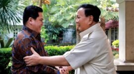 Menhan RI Prabowo Subianto menerima kunjungan Menteri BUMN sekaligus Ketua Umum PSSI Erick Thohir. (Foto Dok. Tim Media Prabowo)