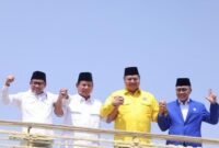 Ketua Umum Partai Gerindra Prabowo Subianto bersama Ketuam Umum Partai Golkar Airlangga Hartarto, Ketua Umum Zulkifli Hasan dan Ketua Umum PKB Muhaimin Iskandar. (Instagram.com/@prabowo)