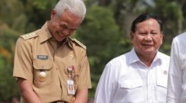 Menhan Prabowo Subianto dan Gubernur Jawa Tengah Ganjar Pranowo. (Dok. Tim Media Prabowo Subianto) 