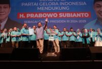 Partai Gelora Indonesia resmi mendukung Prabowo Subianto maju sebagai bakal calon presiden untuk Pemilihan Presiden (Pilpres) 2024. (Dok. Tim Media Prabowo Subianto) 