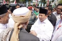 Menteri Pertahanan Prabowo Subianto menghadiri Pembukaan Musyawarah Nasional Alim Ulama dan Konferensi Besar Nahdlatul Ulama Tahun 2023. (Dok. Tim Media Prabowo Subianto) 