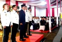 Mantan Presiden RI ke-6 Jenderal (Purn) Susilo Bambang Yudhoyono (SBY) hadiri acara HUT TNI ke-78. (Instagram.com/@prabowo)