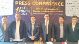 Konferensi Pers CSA Awards 2023, yang digelar di Menara 16, Jakarta, Kamis (23/11/2023) (HELLO.ID / Idris Daulat)