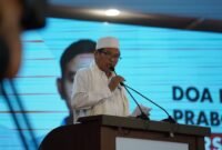 Calon Presiden Prabowo Subianto menghadiri doa bersama dengan 2.000 kiai di Lebak, Banten. (Dok. Tim Media Prabowo-Gibran)

