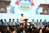 Capres nomor urut 2, Prabowo Subianto menghadiri acara 'Deklarasi Kaukus Generasi Muda Islam' di Balai Kartini, Jakarta. (Dok. Tim Media Prabowo-Gibran)  