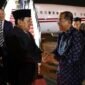 Menteri Pertahanan RI Prabowo Subianto tiba di Pangkalan Udara Subang di Shah Alam, Selangor, Malaysia, Rabu malam (3/4/2024). (Dok. Tim Media Prabowo)