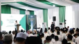 Presiden terpilih periode 2024-2029 Prabowo Subianto Menghadiri Halal Bihalal PBNU 1445 H yang dihelat di Gedung Pusat PBNU. (Dok. Tim Media Prabowo)