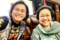 Menteri Keuangan Sri Mulyani Bersama Ketua Umum PDI Perjuangan, Megawati Soekarnoputri. (Instrgram.com/@smindrawati)