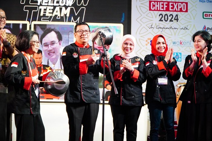 Kepala Bapanas Arief Prasetyo Adi hadir pada Indonesian Chef Association (ICA) Chef Expo Tahun 2024 di Jakarta. (Dok. Tim Komunikasi Bapanas)