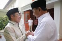 Presiden terpilih Prabowo Subianto Bersama Ketua Umum PKB Muhaimin Iskandar. (Facebook.com @A Muhaimin Iskandar)