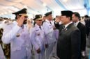 Presiden RI Prabowo Subianto dalam acara Pelantikan Kepala Daerah, Gubernur dan Walikota di Istana Negara, Jakarta. (Facebook.com @Setkab RI)

