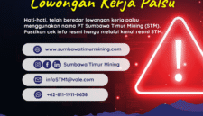 Masyarakat diminta untuk waspada akan maraknya modus  penipuan lowongan pekerjaan yang mengatasnamakan PT Sumbawa Timur Mining. (Dok. PT Sumbawa Timur Mining)